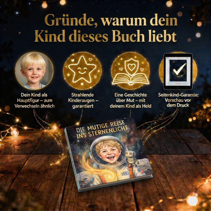 Ein Abenteuer über Mut – Dein Kind als Held 🚀